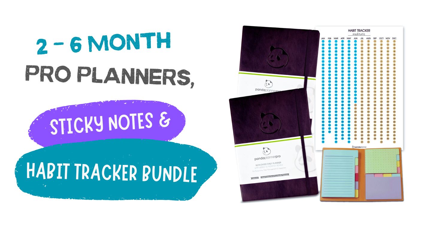 2 - 6 Month Pro Planners & Sticky Notes & Habit Tracker Bundle